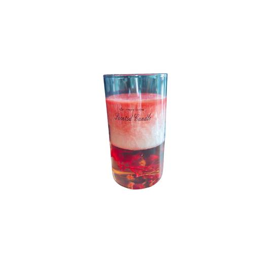 Scented Ice Flowers Candle - Red